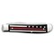 Case Cutlery 2023 Case Stripes Of Service Smooth Black Bone W/Color Inlays Red Line Mini Trapper 6207 Ss CAS-07311 - alternate 2